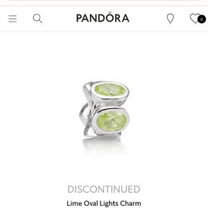 Pandora Lime Oval Lights Charm